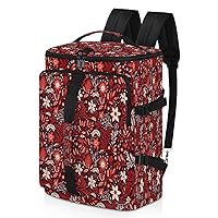 Winter Christmas Red Traditional Element Gym Duffle Bag for Traveling Sports Tote Gym Bag with Shoes Compartment Water-resistant Workout Bag Weekender Bag Backpack for Men Women
