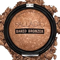 Baked Bronzer, Highly Pigmented and Easy to Blend, Shimmery Bronzed Glow, Use Dry or Wet, Lasts all day long, Provides Rich Tanning Color Finish, Powder Compact, Illuminating Tan