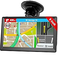 GPS Navigation for Car Truck 2024 - Navigation System 9 Inch Touchscreen Navigator with US/CA/MX Maps, Lifetime Free Map Updates, Voice Broadcast, Speed Camera Warning, Vehicle GPS Unit Handheld
