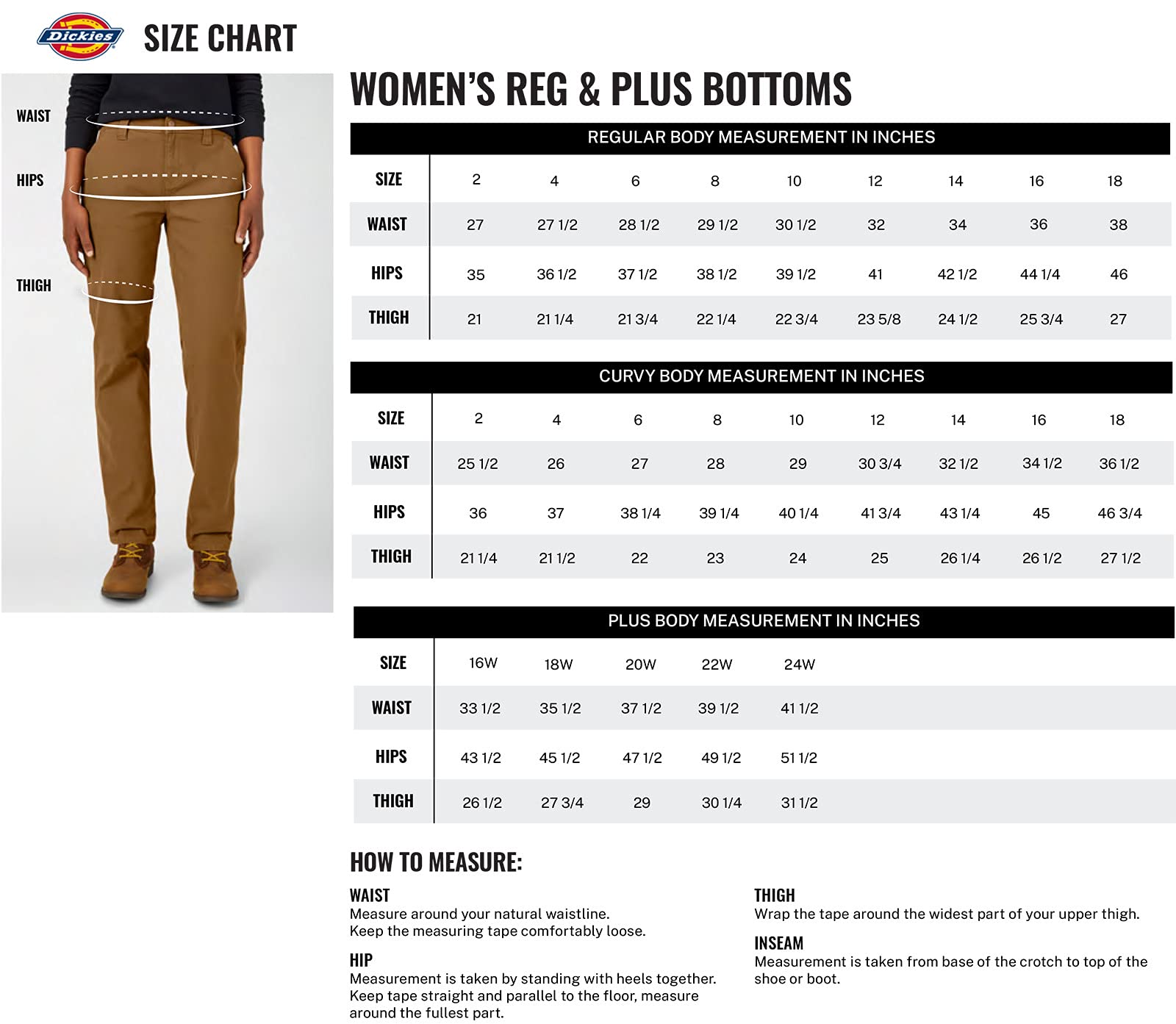 Dickies Women's High Rise Skinny Twill Pants