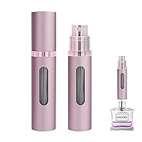 Perfume Travel Refillable Bottle - 5ML Pocket Perfume Atomizer, Travel Perfume Atomizer Refillable Perfume Spray Bottle, Portable Perfume Sprayer for Women and Men (Pink)
