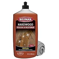 Weiman Wood Floor Polish and Restorer 32 Oz Bundle - High-Traffic Hardwood Floor, Natural Shine, Removes Scratches, Leaves Protective Layer