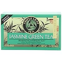 Triple Leaf Tea, Jasmine Green Tea, 20 Tea Bags (Pack of 6)
