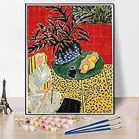Paint by Numbers Kits for Adults and Kids Interior with Egyptian Curtain Painting by Henri Matisse Arts Craft for Home Wall Decor