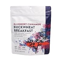 Blueberry Cinnamon Gluten-Free Buckwheat Breakfast, Vegan & Vegetarian Dehydrated Food for Backpacking, Camping, Hiking and Hunting