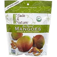 Made in Nature Organic Dried Fruit, Mangoes, 3oz Bag – Non-GMO, Unsulfured Vegan Snack