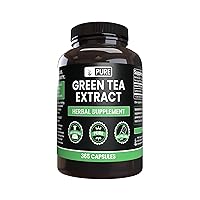 Green Tea Extract (365 Capsules) No Magnesium Or Rice Fillers, Always Pure, Lab Verified