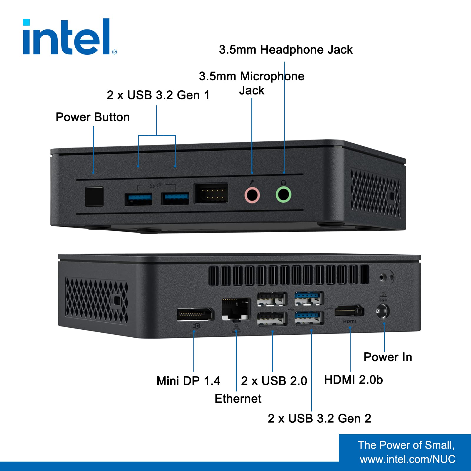 Intel NUC 11, NUC11ATKC4 Atlas Canyon Win11 Pro Mini PC Desktop, 2.0 GHz - 2.9 GHz Burst,Intel Celeron N5105 Processor,4 Core, 4 Thread, 15W, Intel UHD Graphics,450-800 MHz Burst (8GB RAM+256GB SSD)