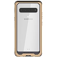 Ghostek Atomic Slim Galaxy S10 5G Clear Case with Super Space Metal Bumper Design Tough Shockproof Heavy Duty Protection and Wireless Charging Compatible for 2019 Galaxy S10 5G (6.7 Inch) - (Gold)