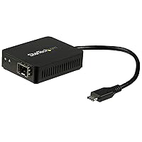 StarTech.com USB C to Fiber Optic Converter - Open SFP - 1000BASE-SX/LX - Windows / Mac / Linux - USB Ethernet Adapter - USB Network Adapter (US1GC30SFP)