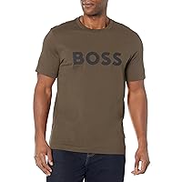 BOSS Men's Patch Logo Jersey Crew Neck T-Shirt