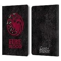 Head Case Designs Officially Licensed HBO Game of Thrones Targaryen Dark Distressed Look Sigils Leather Book Wallet Case Cover Compatible with Kindle Paperwhite 1/2 / 3