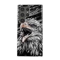 BURGA Phone Case Compatible with Samsung Galaxy S23 Ultra - Hybrid 2-Layer Hard Shell + Silicone Protective Case -Bird of JOVE Savage Wild Eagle - Scratch-Resistant Shockproof Cover