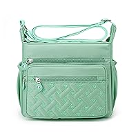 Oichy Anti Thief Crossbody Bag for Women Waterproof Shoulder Purse Messenger Bag Casual Nylon Purse Handbag Pocketbooks