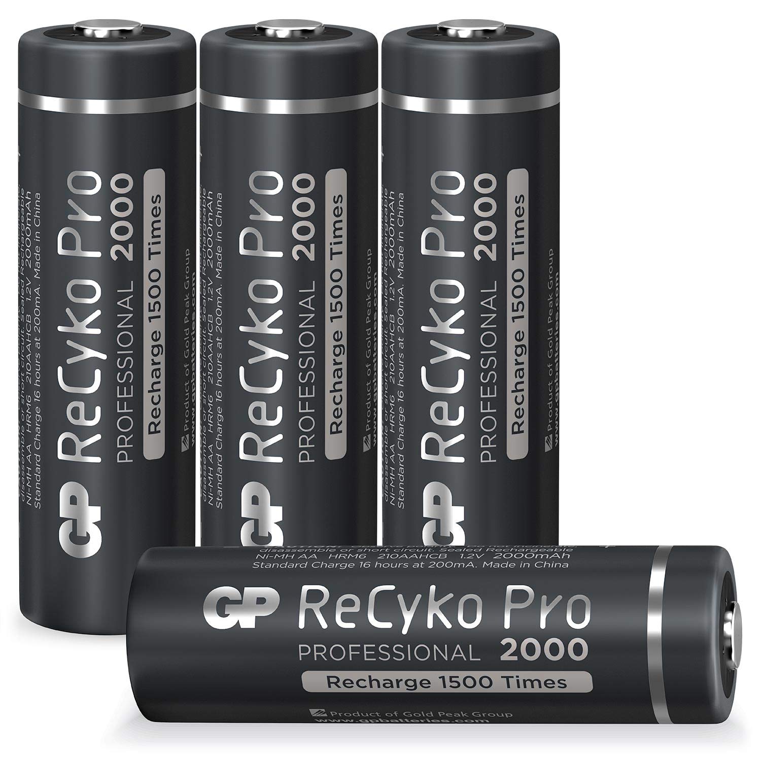 GP Batteries ReCyko+Pro HR06 Mignon (AA) NiMH 2000 mAh 1.2 V Pack of 4