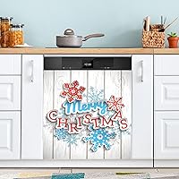 Personalized Dishwasher Magnet Colorful Decorativetext Merry Christmas Home Appliances Stickers Reusable Dishwasher Skin 23 W x 26 H Inches