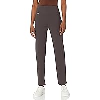 SLIM-SATION Women's Solid Knit Pull on Easy Fit Ankle Pant with Hem Vent
