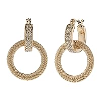 LAUREN Ralph Lauren Pave Drop Earrings Gold/Crystal One Size