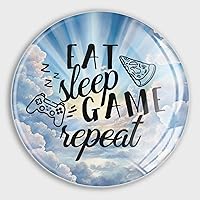 Eat Sleep Game Repeat+wxd1ypg7uu3d1hmu Magnets Refrigerator Magnets for Whiteboard Happy Mother's Day Glass Funny Magnets Decor for Whiteboard Crafts Fridge Office Classroom