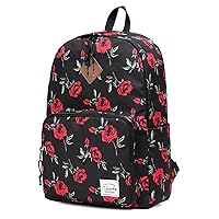 VASCHY School Backpack, Ultra Lightweight Travel Backpack for Women Schoolbag Bookbag for Kids Teen Boys Girls Rose