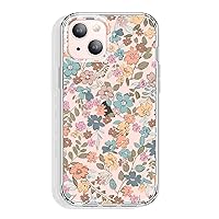 for iPhone 14 and iPhone 13 Case Clear 6.1 Inch with Pattern Design, Protective Slim TPU Cover + Shockproof Bumper for Women and Girls (Secret Garden)
