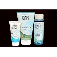 New Pure Skin Face Wash(15Ml) For Purifing Skin & Mattifying Face Lotion (5Ml) With Refreshing Face Toner(15Ml) -(Combo Set Of 3)