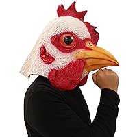 2023 Exclusive Angry Rooster Head Mask Realistic Unhappy Chicken Cosplay Masks for Halloween Party Costume Latex