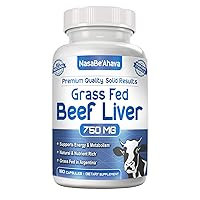 NASA Beahava Grass Fed Beef Liver (Desiccated) - 180 Capsules - Argentine Pasture-Raised Beef Liver Pills - 3000mg Supplement Powder Per Serving - Natural Iron, B12, Vitamin A for Energy - Non-GMO