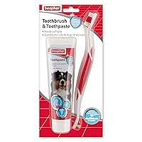 Beaphar Toothbrush and Toothpaste Kit, 100g, 2 Count (Pack of 1) (15303)