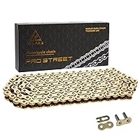 420 Motorcycle Chain 132 Links Non O-Ring with Connecting Master Link Heavy Duty Drive Chain for Motorcycle Bicycle Go Kart Mini Trail Bike