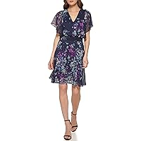 DKNY Women's Faux Wrap Dress