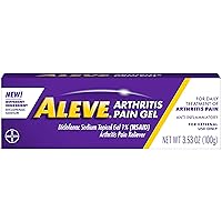 Aleve Arthritis Pain Gel, Diclofenac Sodium Topical Gel 1% (NSAID), Arthritis Pain Relief, Topical Pain Relief Gel, 100 g Tube, 3.53 oz