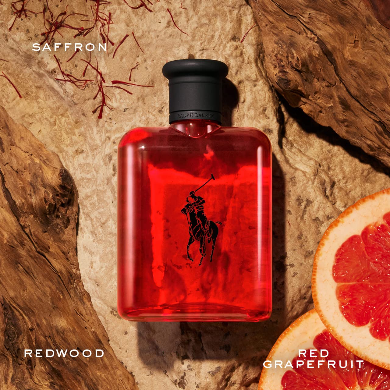 Ralph Lauren - Polo Red - Eau de Toilette - Men's Cologne - Woody & Spicy - With Grapefruit, Saffron, and Redwood - Medium Intensity