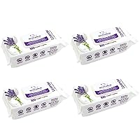 Best Pet Supplies Pet Grooming Wipes for Dogs & Cats, 400 Pack, Plant-Based Deodorizer for Coats & Dry, Itchy, or Sensitive Skin, Clean Ears, Paws, Body, & Butt - Calming Lavender