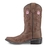 Shyanne Girls' Floral Embroidered Western Boot Pointed Toe - 41478
