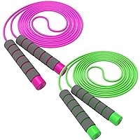 Jump Rope for Kids - Adjustable Soft Tangle-Free Rapid Speed Skipping Rope with Back Cover Handles for Kids, Boys, Girls, Children,Men,Women - Outdoor Fun Activity, Exercise Activity & Fitness