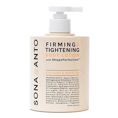  SONA & ANTO Skin Firming and Tightening Lotion with  ShapePerfection, Anti Cellulite & Moisturizing Body Lotion, Shrinks Fat  Cells to Tighten Loose Belly Skin