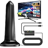 2024 Upgraded TV Antenna Smart Digital HD Indoor Amplifier 500+ Miles Range - Outdoor Signal Booster for Local Channel - Premium Aerial Support 4K 8K HDTV 1080p Fire Stick All TVs -20ft Thick Cable