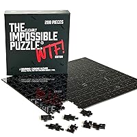 The Clearly Impossible Puzzle 100, 200, 500, 1000 Pieces Hard Puzzle for Adults Cool Difficult Puzzles Clear Hardest Puzzle - Difficult Funny Puzzle for Adults (200 Piece WTF Edition)