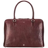 Maxwell Scott | Personalized Women Luxury Leather Briefcase Shoulder Purse | The Fiorella | Ladies Business Laptop Travel Bag