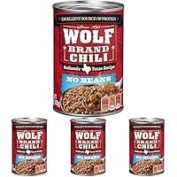 Wolf Brand Chili Without Beans, Packed with Protein, 15 oz (Pack of 4)