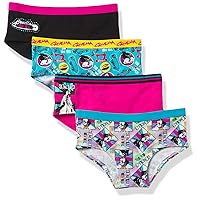 Disney Girls' Cruella 4-Pack of Super Soft Cotton-Blend Underwear, Sizes 6, 8 and 10