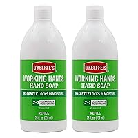 Working Hands Moisturizing Hand Soap, 25 Ounce Bottle Refill, Unscented (Pack of 2)
