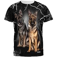 German Shepherds Live Forever All Over Adult T-Shirt
