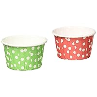 Outside the Box Papers Polka Dot Candy Nut Cups 48 Pack Red, Green, White