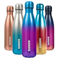 BJPKPK Insulated Water Bottles -17oz/500ml -Stainless Steel Water bottles, Sports water bottles Keep cold for 24 Hours and hot for 12 Hours,Freeze burn