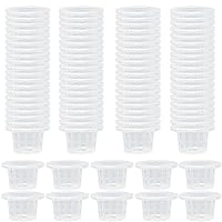 Net Pots for Hydroponics 100PCS Plastic Hydroponic Pots Net Cups for Indoor Outdoor Planting Seedling 1.4x2.4 Inch Small Patio Goods