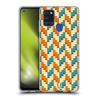 Head Case Designs Herringbone Woven Paper Pattern Soft Gel Case Compatible with Samsung Galaxy A21s (2020)