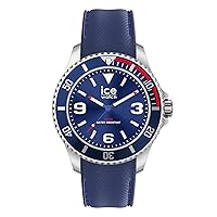 Ice-Watch - ICE Steel Blue Red Racing - Blue Men's Watch with Silicone Strap - 020376 (Medium), blue, Strap