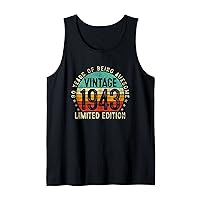 Vintage 1943 Limited Edition 80 Year Old Gift 80th Birthday Tank Top